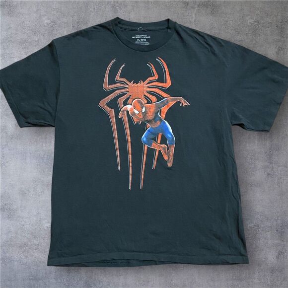 Mad Engine Marvel Amazing Spider-Man 2 Movie Graphic Tee Black Men's Size XL - Picture 1 of 7